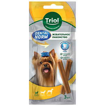 Triol DENTAL NORM Палочки жевательные для собак мелких пород, 45г