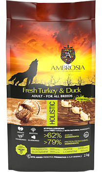 Ambrosia Adult All Breeds (индейка, утка), 2кг
