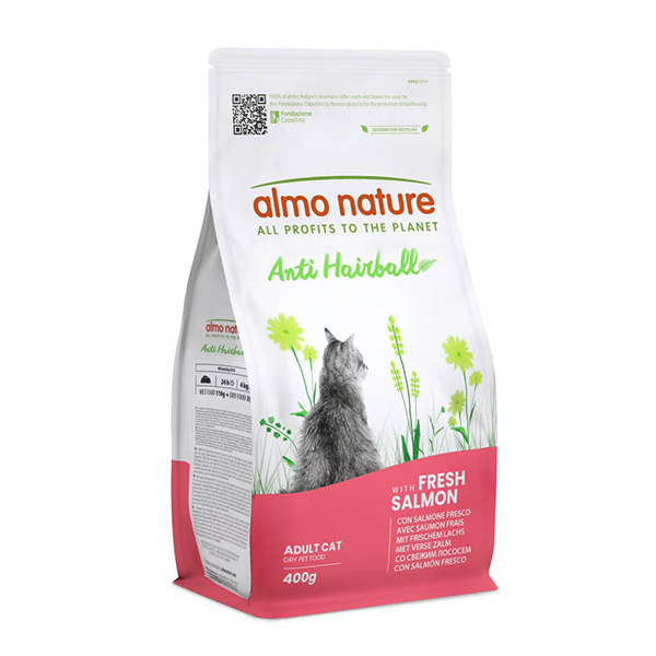 Almo Nature Holistic для вывода шерсти с Лососем и рисом