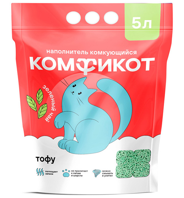 Комфикот Наполнитель Тофу (зеленый чай)