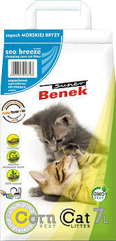 Super Benek Corn Cat кукурузный (Морской бриз), 7л