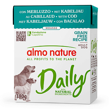 Almo Nature DAILY для собак с треской, 380г