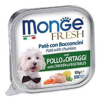 Monge Dog Fresh Pate (курица и овощи), 100г