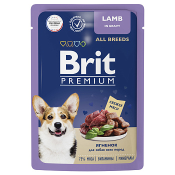 Brit Premium для собак всех пород (ягненок), 85г