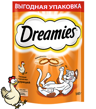 Dreamies Подушечки для кошек с курицей, 60г