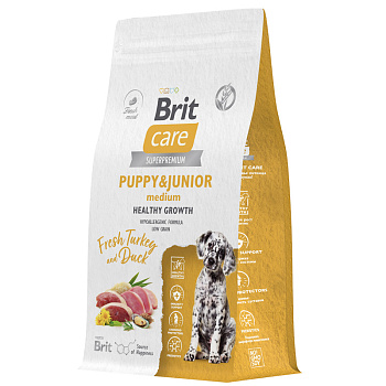 Brit Care Dog Puppy&Junior M Healthy Growth, 1.5кг