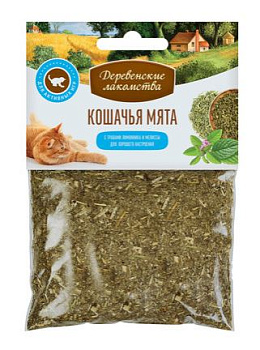 Кошачья мята Деревенские лакомства Лимонник + Мелисса, 15г