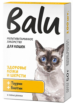 BALU для кошек Здоровье кожи и шерсти, 130таб.