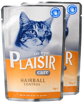 Plaisir Care Hairball Сontrol Кусочки в соусе (курица), 85г