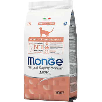 Monge Cat Monoprotein Adult (лосось), 1кг (развес)