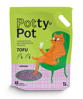 Potty-Pot Наполнитель ТОФУ Лаванда, 6л