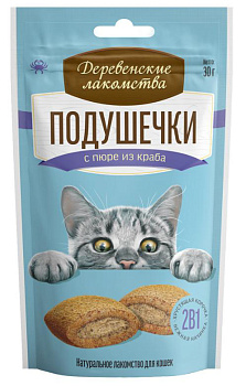 Подушечки с пюре из краба для кошек, 30г