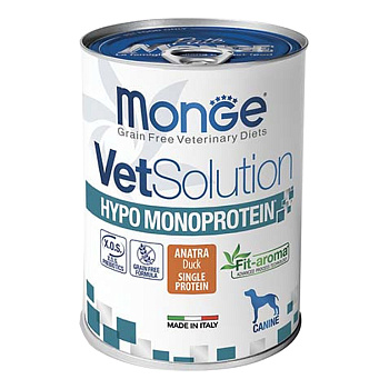 Monge VetSolution Hypo Monoprotein Dog (утка), 400г