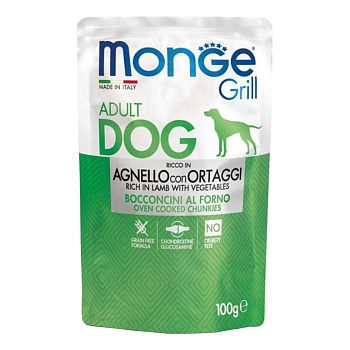 Monge Grill Adult Dog (ягненок с овощами), 100г