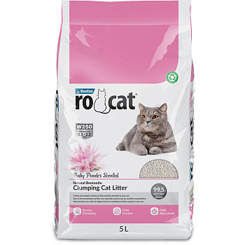 RO-CAT Наполнитель бентонитовый Baby Powder, 5л