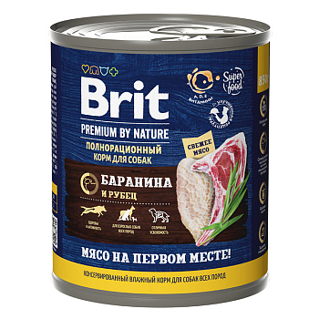 Brit Premium Dog (баранина с рубцом), 850г