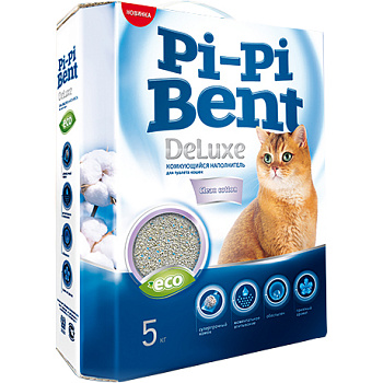 Наполнитель "Pi-Pi Bent" DeLuxe Clean Cotton, 5кг
