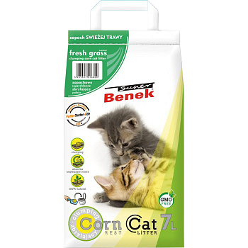 Super Benek Corn Cat кукурузный (Свежая трава), 7л