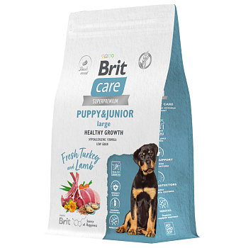 Brit Care Dog Puppy&Junior L Healthy Growth (индейка, ягненок), 3кг