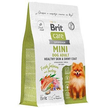 Brit Care Adult Mini Healthy Skin&Shiny Coat (лосось и индейка), 400г