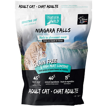 Natura Wild Niagara Falls Adult Cat (фазан), 1кг (развес)