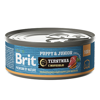 Brit Premium by Nature для щенков (телятина и морковь), 100г