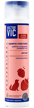 Doctor VIC Шампунь-кондиционер STRAWBERRY TART для собак, 250мл